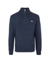 Lacoste Blue Zip-up Turtleneck Sweater In Blue