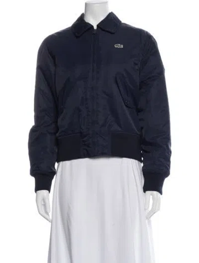 Pre-owned Lacoste Bomber Jacket In Blue