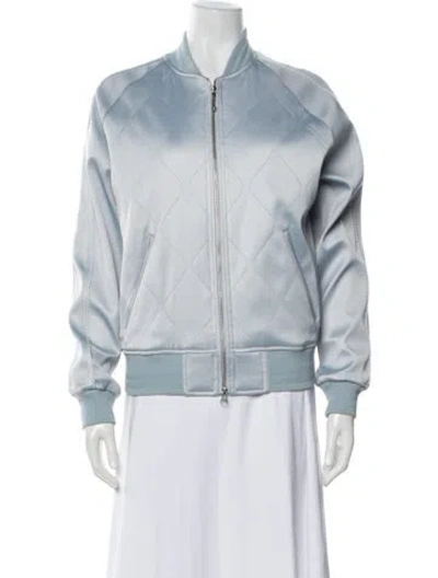 Pre-owned Lacoste Bomber Jacket In Blue