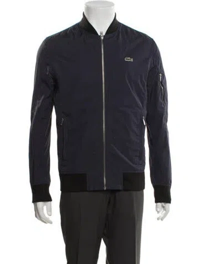 Pre-owned Lacoste Bomber Jacket In Blue
