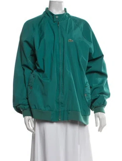 Pre-owned Lacoste Bomber Jacket In Green
