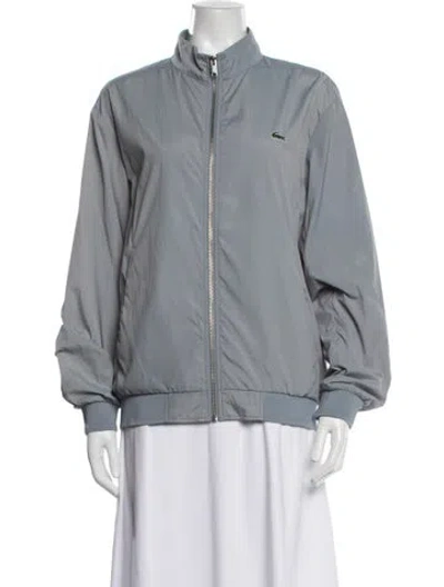 Pre-owned Lacoste Bomber Jacket In Grey