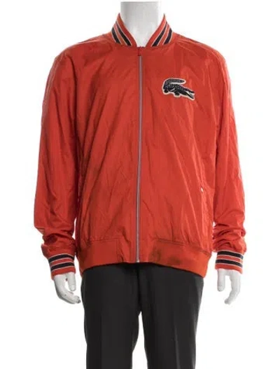 Pre-owned Lacoste Bomber Jacket In Orange