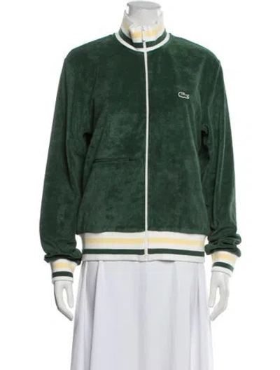 Pre-owned Lacoste Bomber Jacket W/ Tags In Green