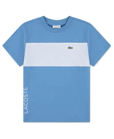 Lacoste Kids' Boys' 10-16 Color-blocked Short-sleeve T-shirt In Blue