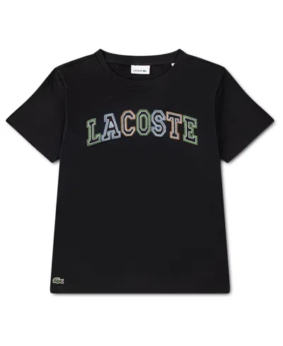 Lacoste Kids' Boys' 10-16 Graphic Logo T-shirt In Black