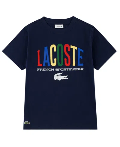 Lacoste Kids' Boys' 10-16 Short-sleeve Graphic T-shirt In Blue