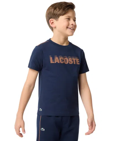 Lacoste Kids' Boys' 10-16 Sport Graphic Print T-shirt In Blue