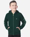 Lacoste Boys 8-20 Graphic Logo Print Full-zip Hoodie In Green