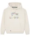 Lacoste Boys 8-20 Logo Embroidered Hoodie In Neutral