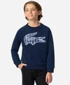 Lacoste Boys 8-20 Logo Embroidered Sweatshirt In Blue