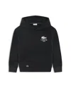 Lacoste Boys' Back Graphic Pullover Hoodie - Little Kid, Big Kid In Black