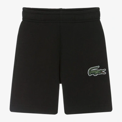 Lacoste Kids' Boys Black Organic Cotton Jersey Shorts