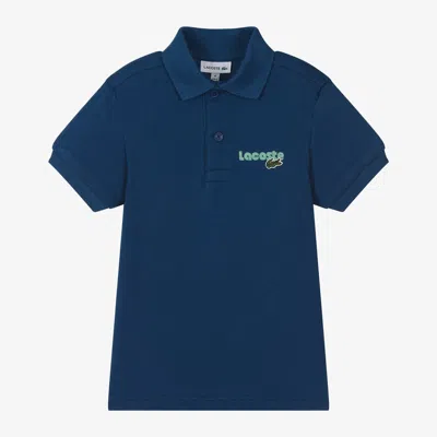 Lacoste Kids' Boys Blue Cotton Polo Shirt