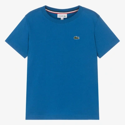 Lacoste Kids' Boys Blue Cotton T-shirt