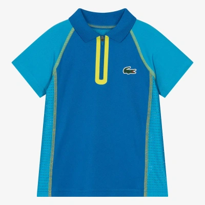 Lacoste Kids' Boys Blue Sports Jersey Polo Shirt