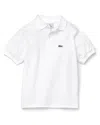 Lacoste Boys' Classic Pique Polo Shirt - Little Kid, Big Kid In White