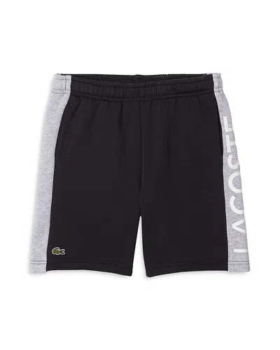 Lacoste Color Stripe Organic Cotton Shorts - Little Kid, Big Kid In Dark Blue