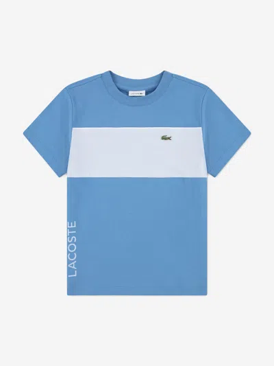 Lacoste Babies'  Boys Colourblock T-shirt In Blue