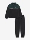 Lacoste Boys Colourblock Tracksuit In Black