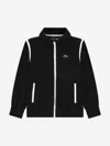 Lacoste Boys Contrast Seam Track Jacket In Black
