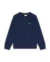 Lacoste Boys' Core Fleece Crewneck Sweatshirt - Little Kid, Big Kid In Blue