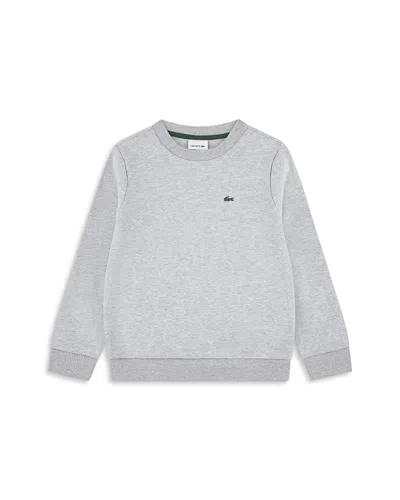 Lacoste Kids' Logo-embroidered Crew-neck Sweatshirt In Blue