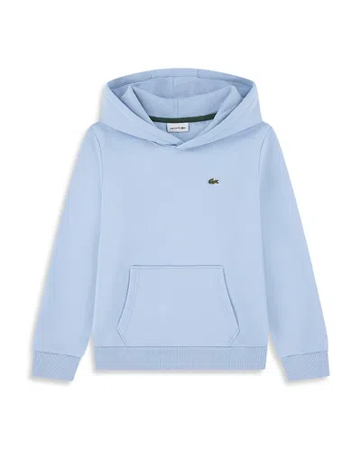 Lacoste Boys' Core Fleece Pullover Hoodie - Big Kid In Blue
