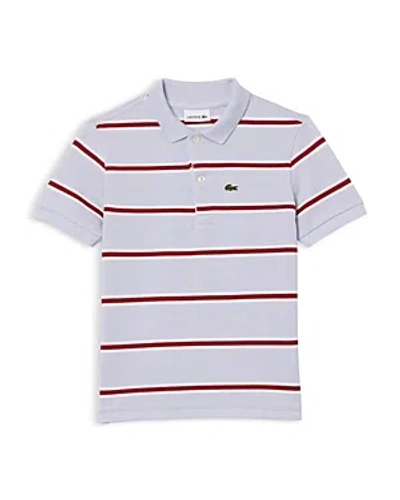 Lacoste Boys' Cotton Petit Pique Stripe Polo Shirt - Little Kid, Big Kid In Phoenix Blue/multico