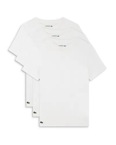 Lacoste Boys' Cotton Undershirts, 3 Pack - Big Kid In White
