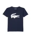 Lacoste Kids' Oversized Technical Cotton Tennis T-shirt - 6 Years In Navy Blue