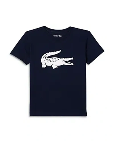 Lacoste Boys' Crocodile Logo Graphic Tee - Little Kid, Big Kid In Black
