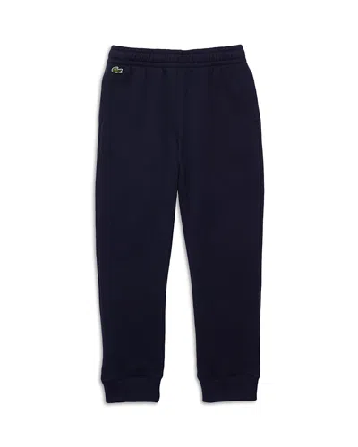Lacoste Kids' Logo-patch Cotton Track Pants In Blu