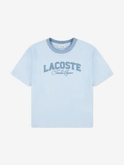Lacoste Babies'  Boys Embroidered Logo T-shirt In Blue