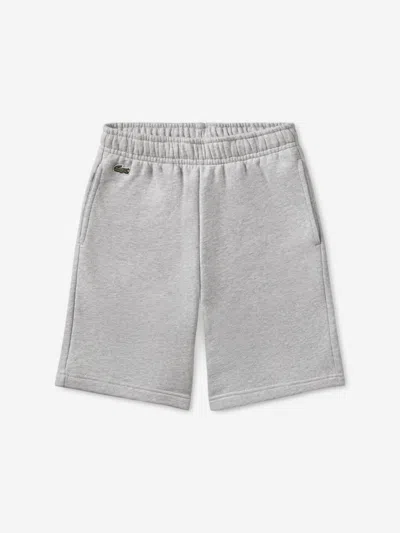 Lacoste Kids'  Boys Fleece Logo Shorts In Gray