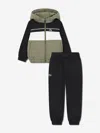 Lacoste Boys Front Stripe Full Zip Tracksuit In Animal Print