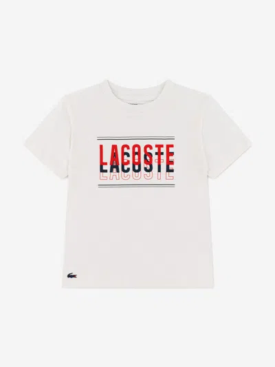 Lacoste Babies'  Boys Graphic Sport T-shirt In White