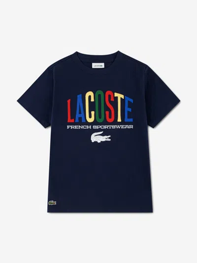Lacoste Babies' Boys Graphic T-shirt In Blue