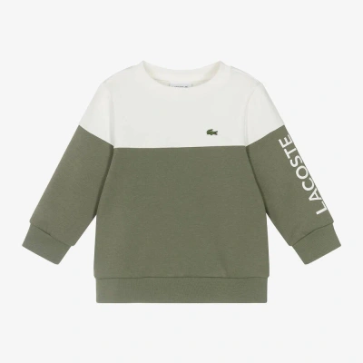 Lacoste Kids' Boys Green Colourblock Sweatshirt