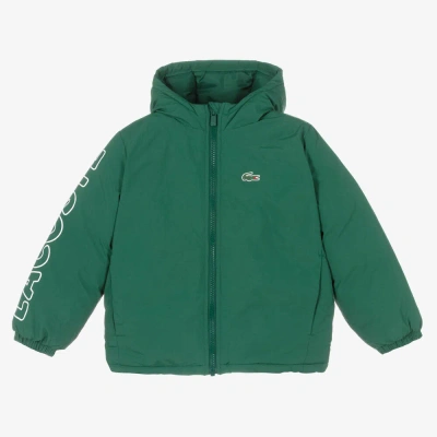 Lacoste Kids' Boys Green Padded Jacket