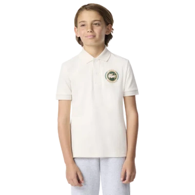 Lacoste Kids' Boys   Interlock Polo In White