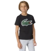 Lacoste Boys Logo T-shirt In Black