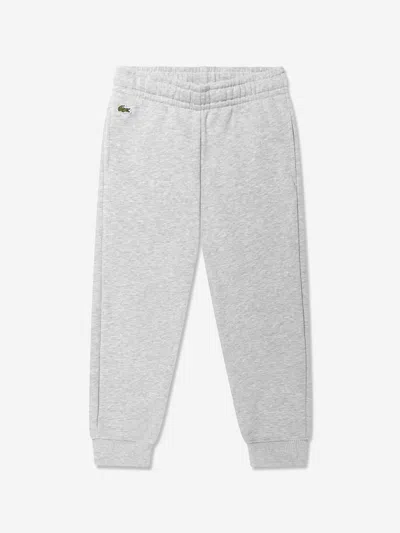 Lacoste Babies' Logo-patch Cotton Track Pants In Grey