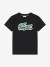 Lacoste Boys Logo T-shirt In Animal Print