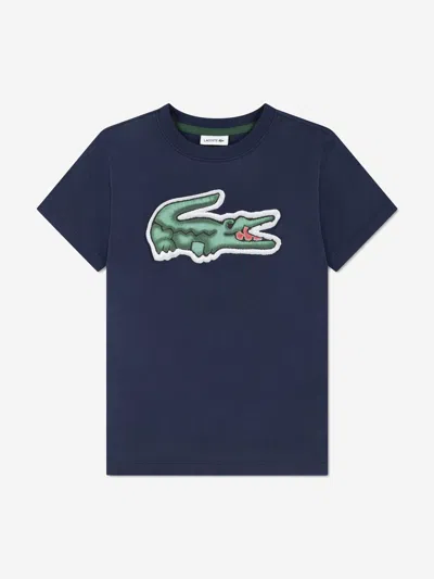 Lacoste Babies'  Boys Logo T-shirt In Blue