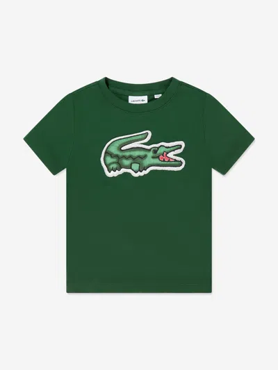 Lacoste Babies'  Boys Logo T-shirt In Green