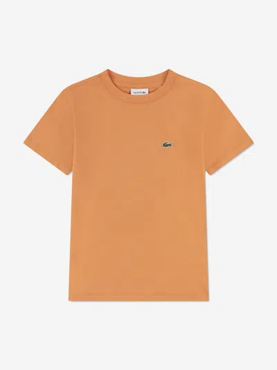 Lacoste Babies'  Boys Logo T-shirt In Brown