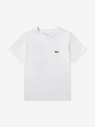 Lacoste Babies'  Boys Logo T-shirt In White