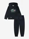 Lacoste Boys Logo Tracksuit In Black