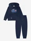 Lacoste Boys Logo Tracksuit In Blue